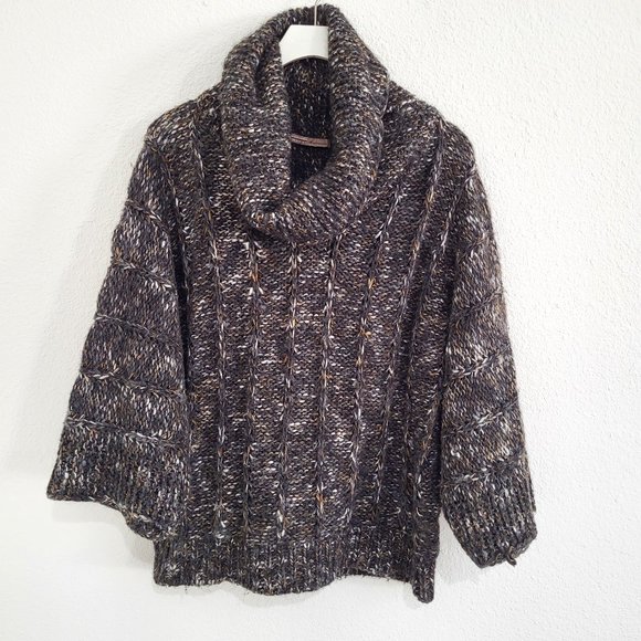 Eleonora Amadei Wool Blend Cowl Neck Sweater SZ M - Picture 1 of 9